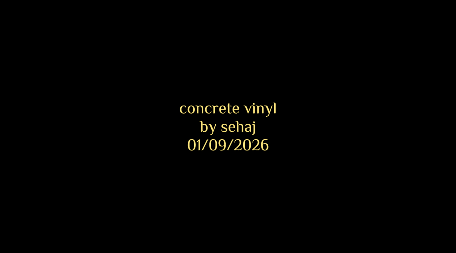 2BM: SEHAJ ANNOUNCES NEW SINGLE 'CONCRETE VINYL'